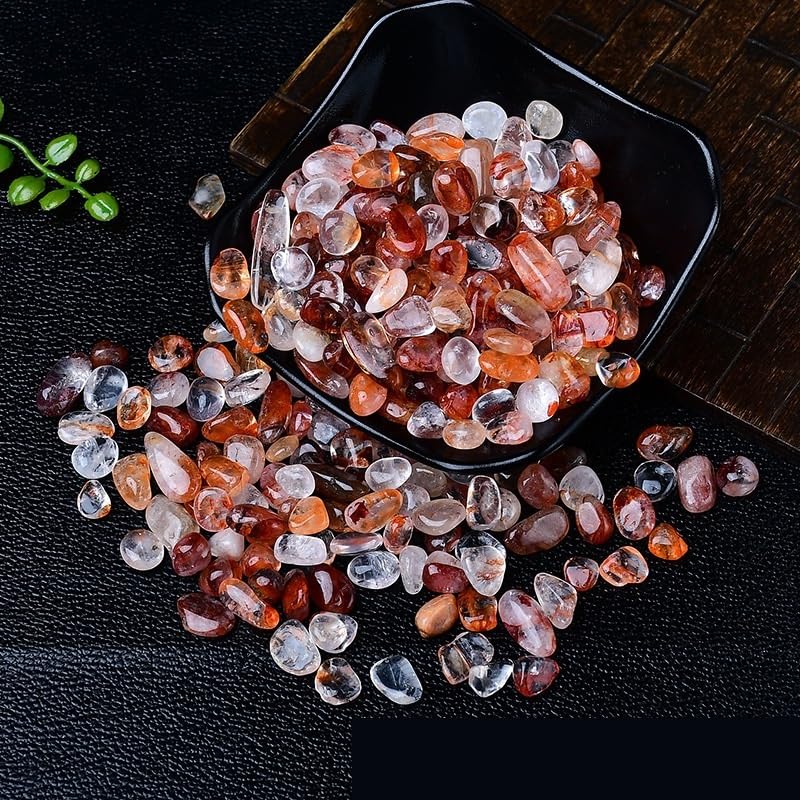 kamienie łupane i szlifowane, Czerwony klej, kryształowy żwir, doniczka do akwarium, kamień krajobrazowy, wiele rozmiarów(100g)