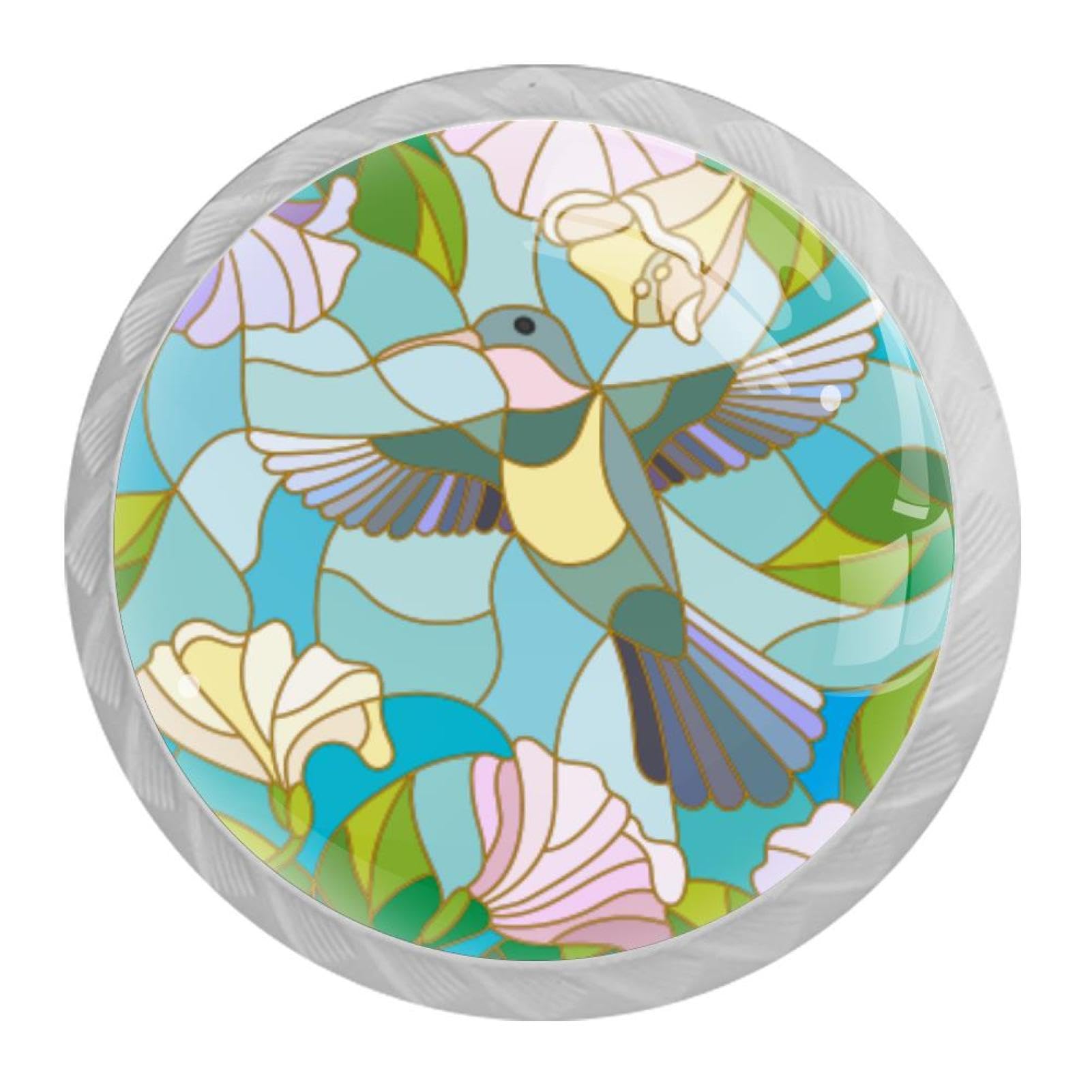 Tqmspg Multi18 4 Pieces Drawer Pulls Hummingbird Door Knobs Dresser Handles For Kitchen Wardrobe Cupboard Hardware Furniture