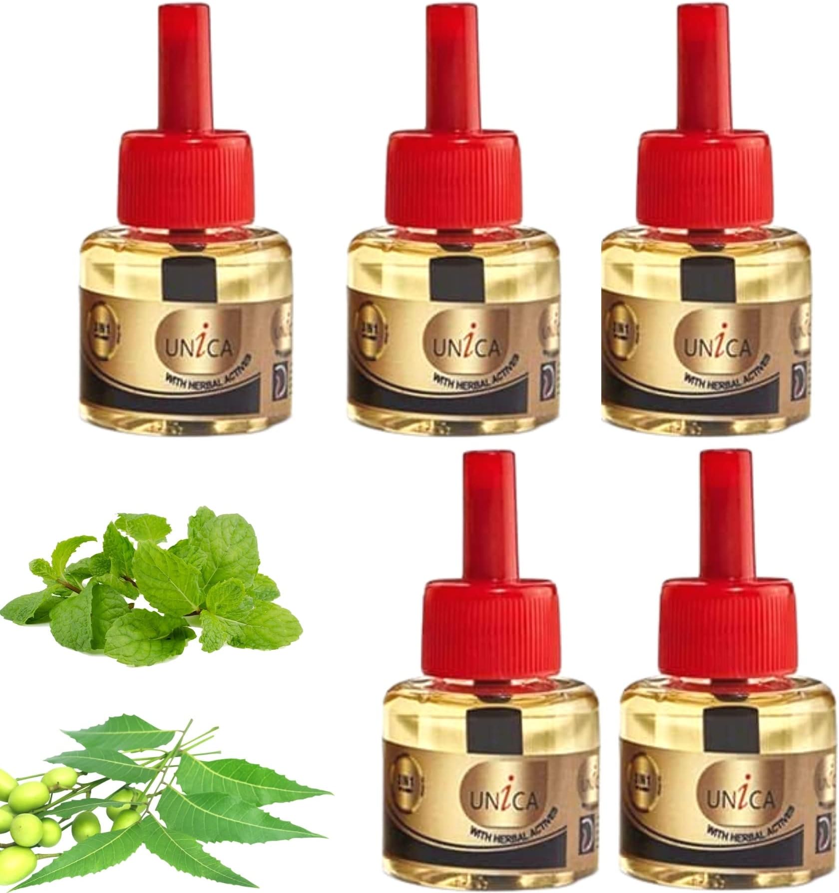 Mosquito Repellent | Unica Natural Mosquito Repellent Refill Liquid | Pet & Baby Safe | Combo Pack of 5