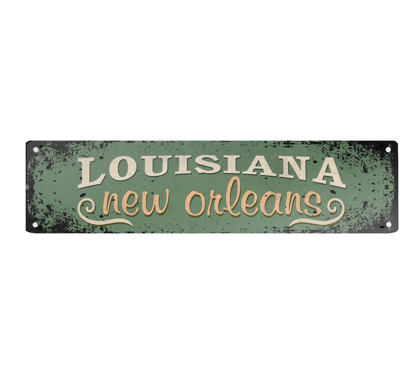 Mvgges New Orleans Louisiana Funny Tin Sign 16" x 4"