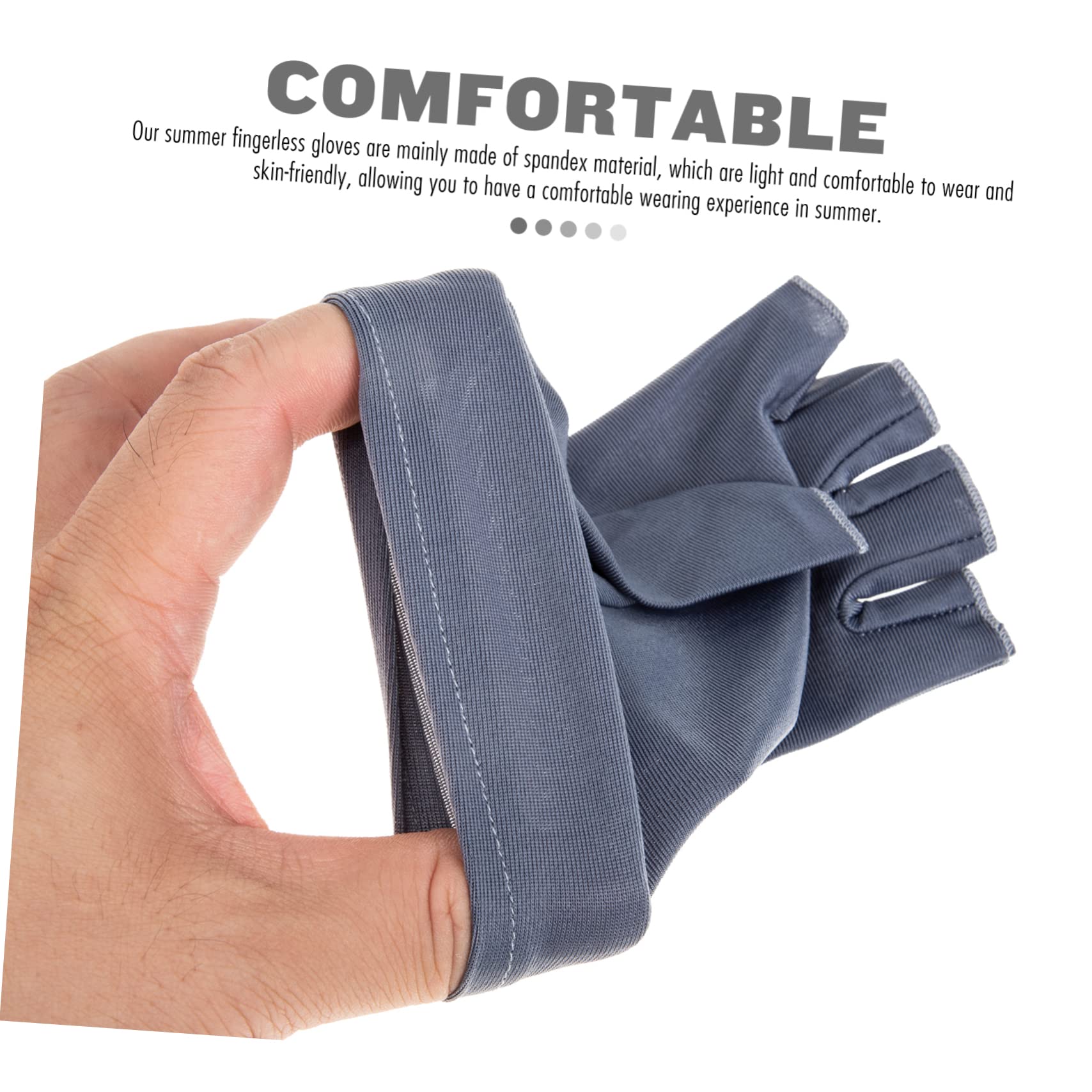 OUNONA 5Pairs UV Protection Sun Driving Gloves for Women Wear Resistant Half Finger Design for Outdoor Activities Like Cycling Fishing and Hiking