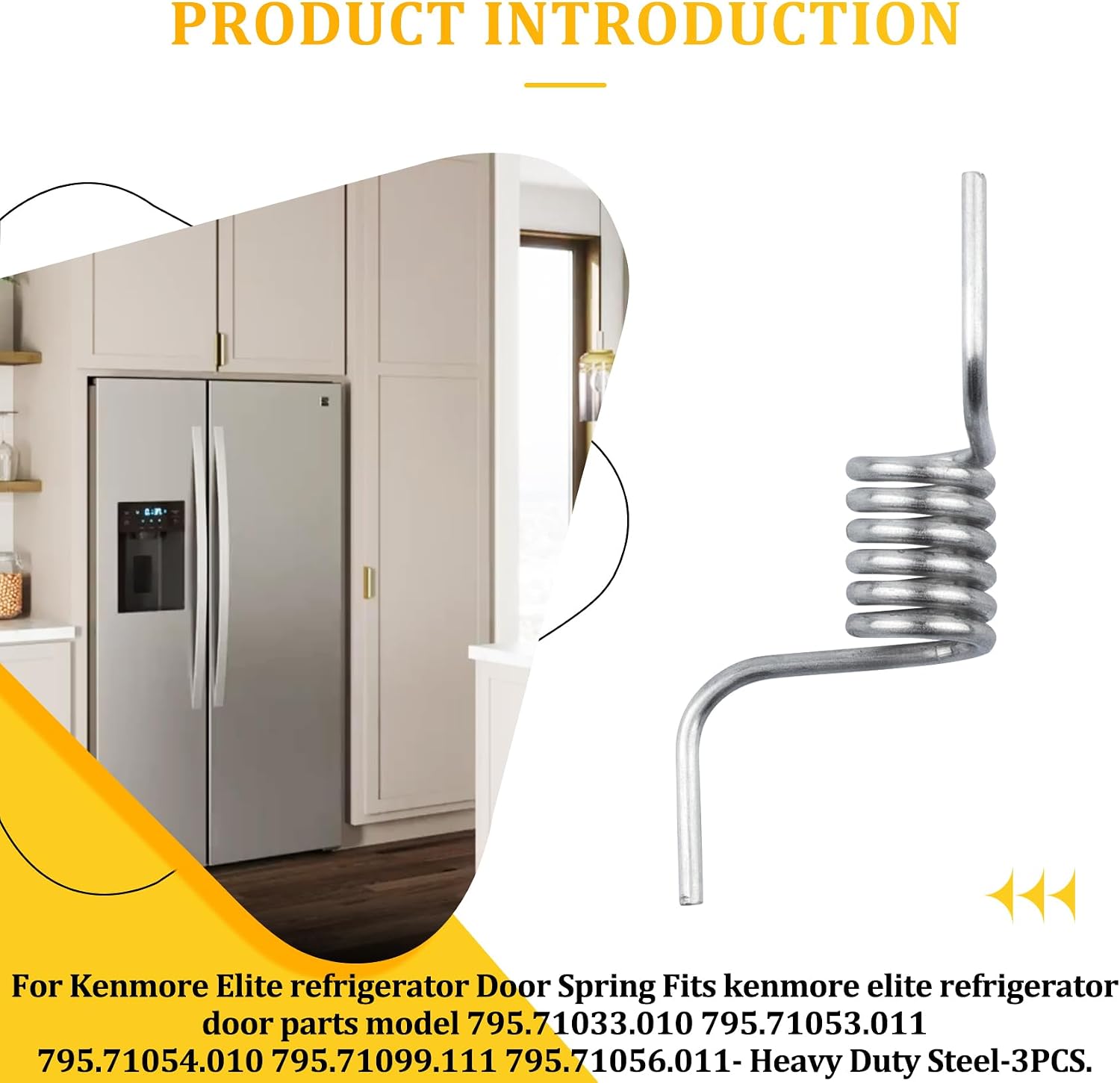 Refrigerator Door Spring for Kenmore Elite Refrigerator Door 3PCS