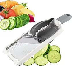 Madolin Profissional Original Fatiador Cortador de Legumes Frutas Em Inox (cinza), Mandoline Profissional, Cortador de Legumes, Fatiador de Legumes, Mandoline