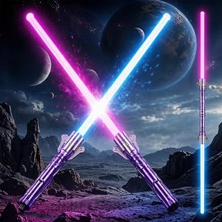 2 Pack Light Saber for Kids and Adults,7 Colors & Sounds