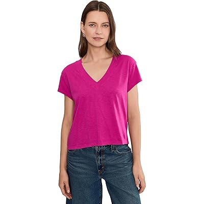 Michael Stars Harlan Cropped V-Neck Tee