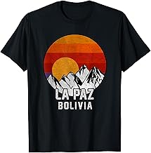 La Paz Bolivia Retro Mountain Sunset design T-Shirt