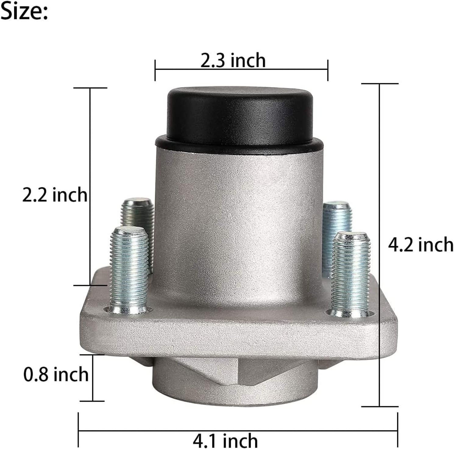 Golf Cart Front Wheel Hub Assembly with Hub Bearing/Oil Seal/Nuts/Dust Cover for EZGO PDS&TXT/Medalist Gas & Electric 2001-Up, Replace OEM# 70895G01, L44643(Pack of 2)