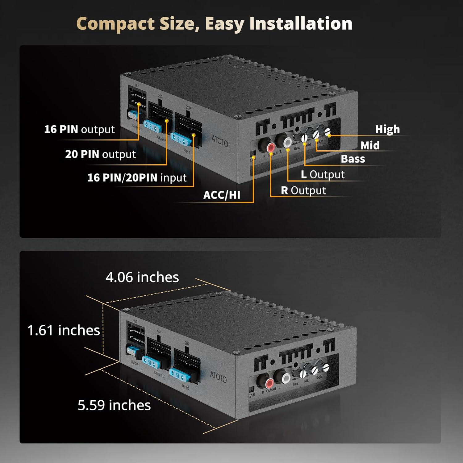 Amplifier Installed in Dashboard