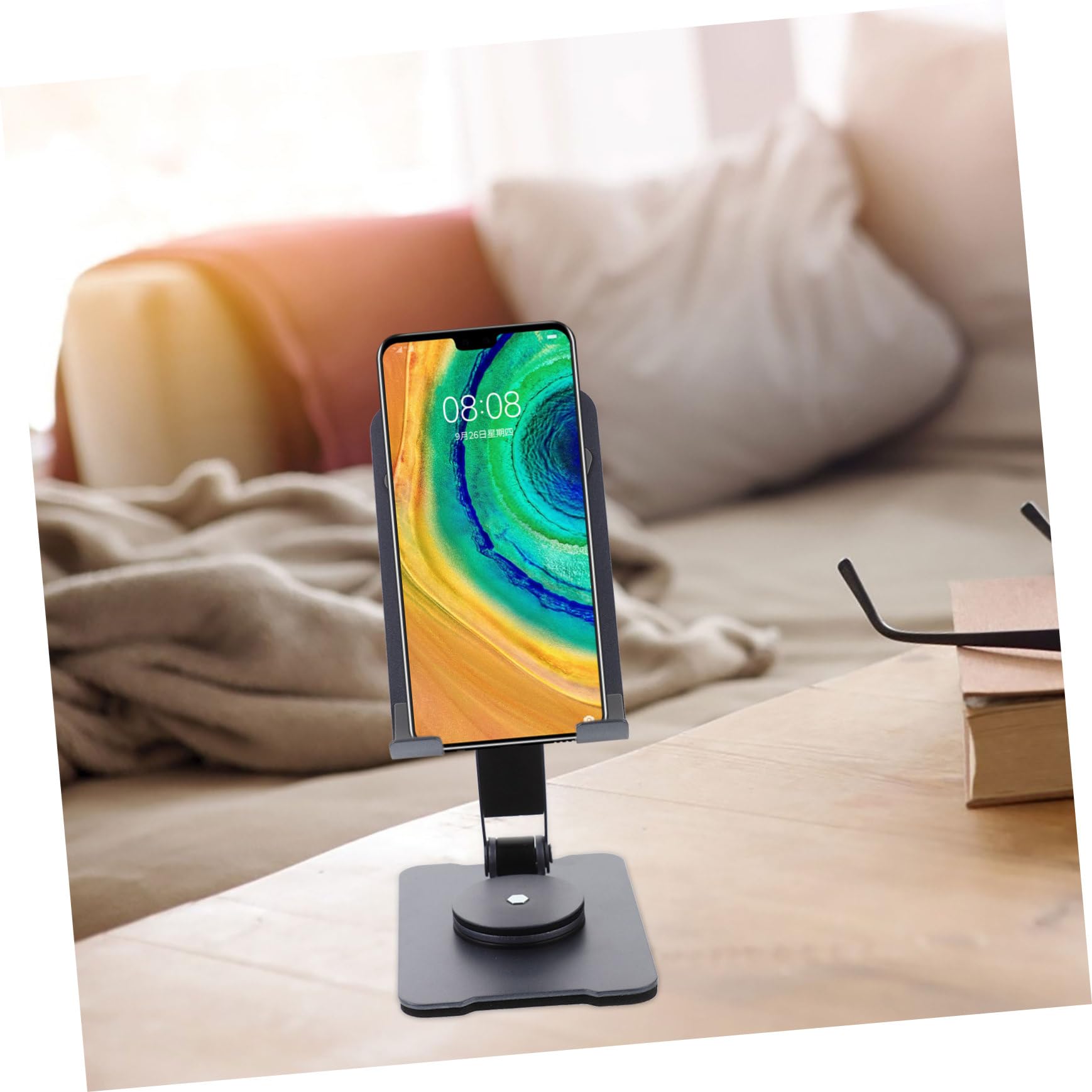 Soporte Giratorio Ajustable para Teléfonos y Tabletas Soporte De Escritorio Compatible Móviles para y Diseño Portátil