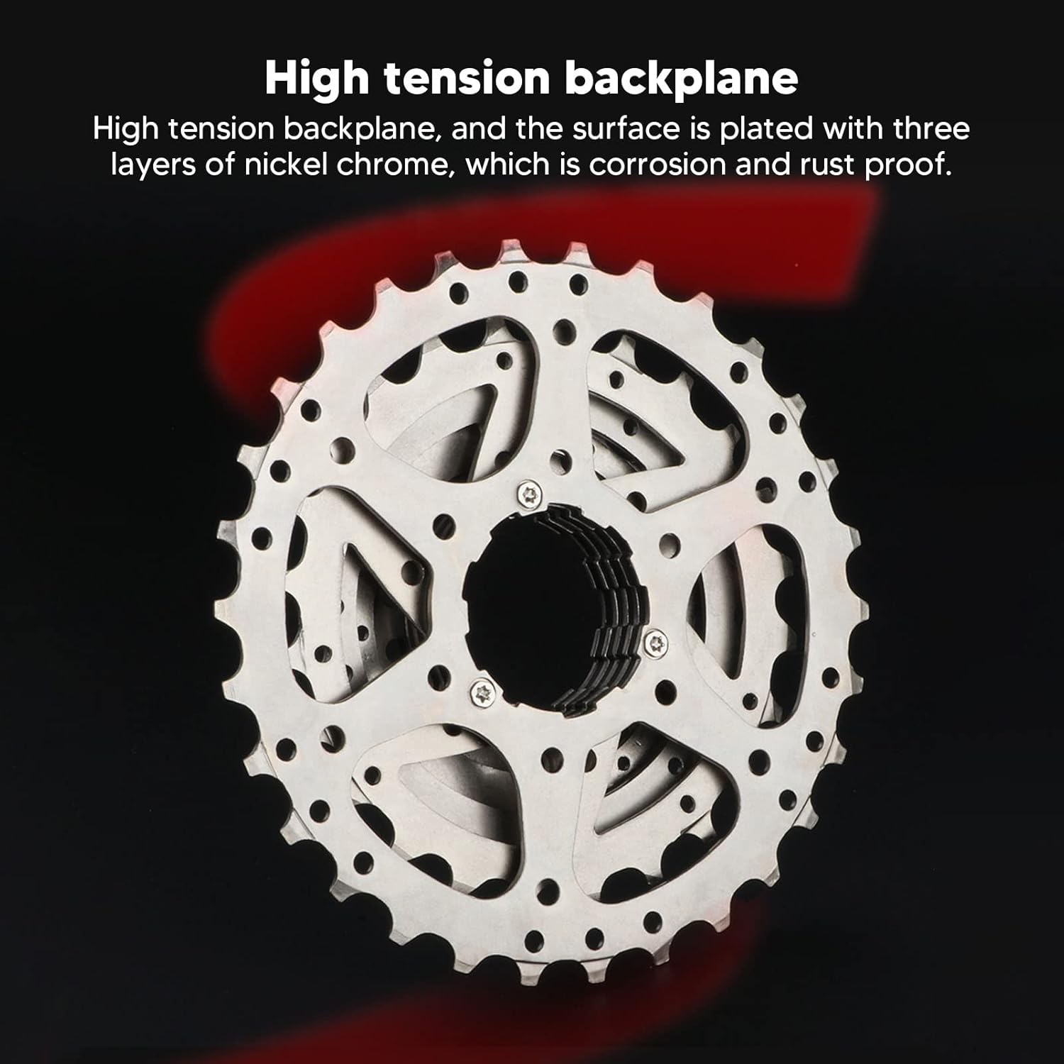 11-28T Bike Sprocket 7 Speed Cassette, Chrome Molybdenum Steel Bike Speed Flywheel with Chain Guide Slot and Mud Discharge Holes for Folding Bike Conversion