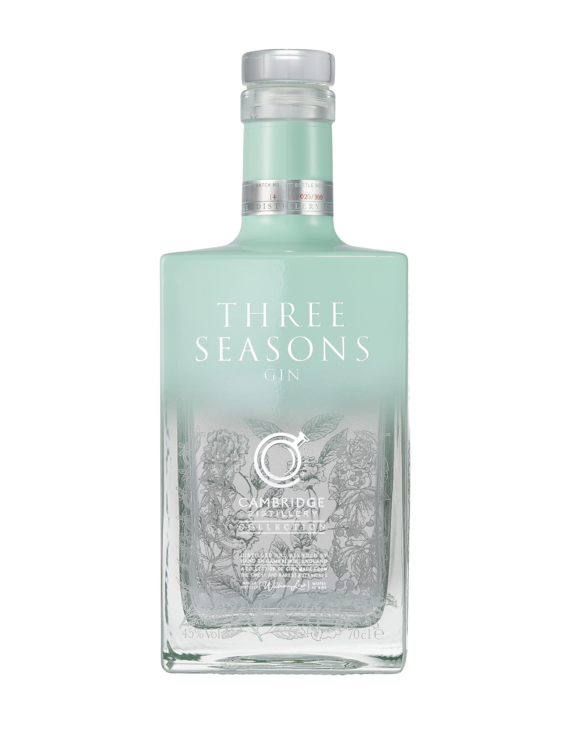 Cambridge Distillery Gin - Premium Distilled Gin using Aromatic Botanicals, 45% ABV (Three Seasons, 70cl)