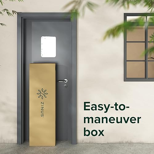 Miniatura 6 de Zinus Kai Base de cama de bambú y metal con cabecero no necesita somier fácil montaje tamaño King