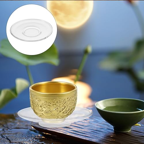 Miniatura 3 de jojofuny 2 platos de canapé de vidrio transparente, platillos redondos, platos de vidrio pequeños para servicio de galletas, aperitivos, frutas,