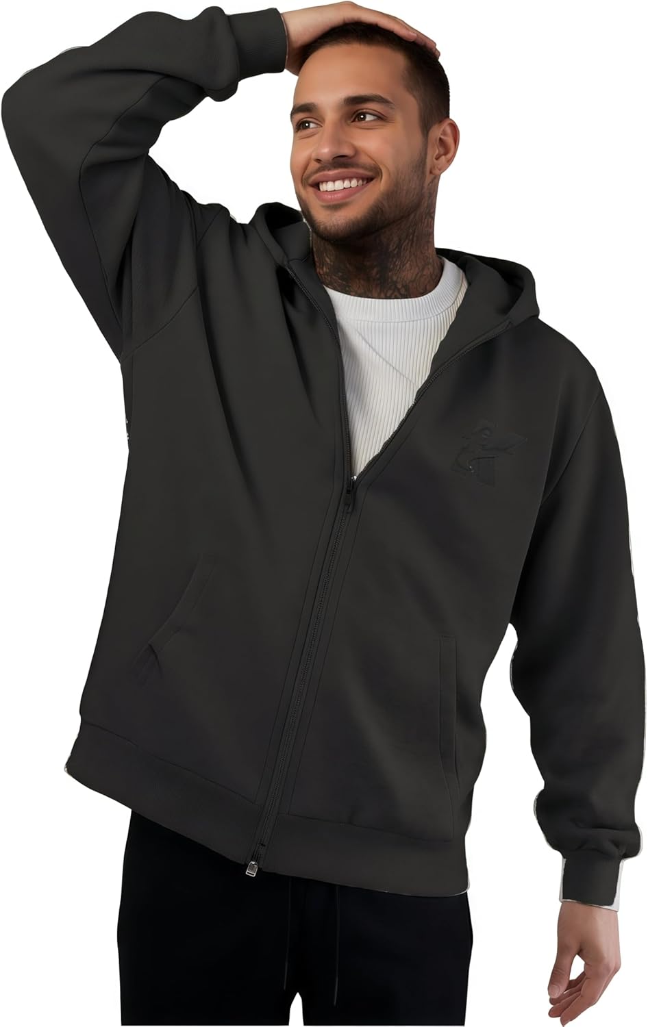 Men's Full zip Hoodie Cotton Long Sleeve Casual Sweatshirt Pullover Sweatshirts Heavyweight Athletic Hoodies - Image 5