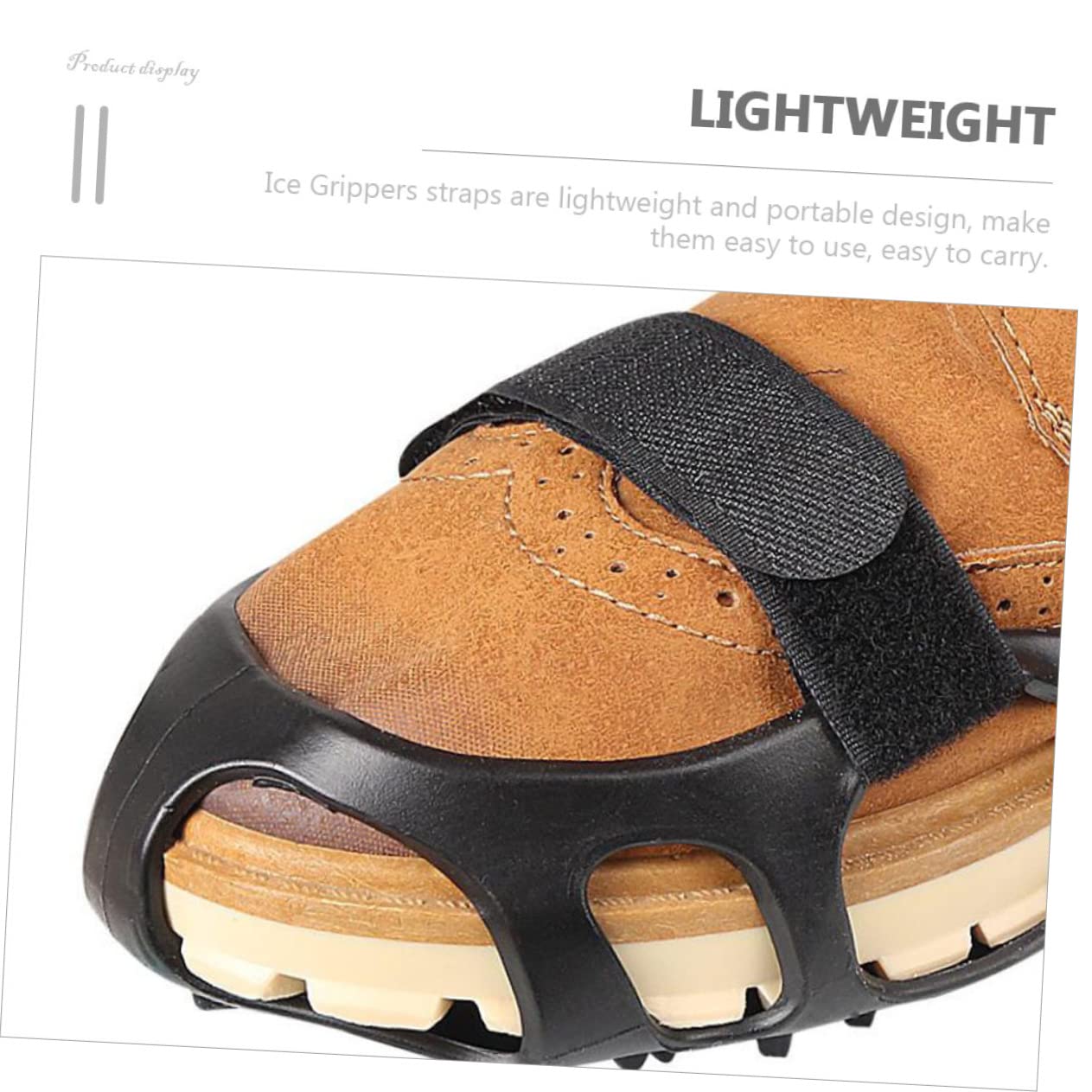 Healvian 5 Sätze Rutschfeste Abdeckung Steigeisen Für Schuhe Traktion Für Schuhe Steigeisen Spikes Riemen Tragbare Schuhgreifer Schuhzubehör Metall Black 4 Paare * 5