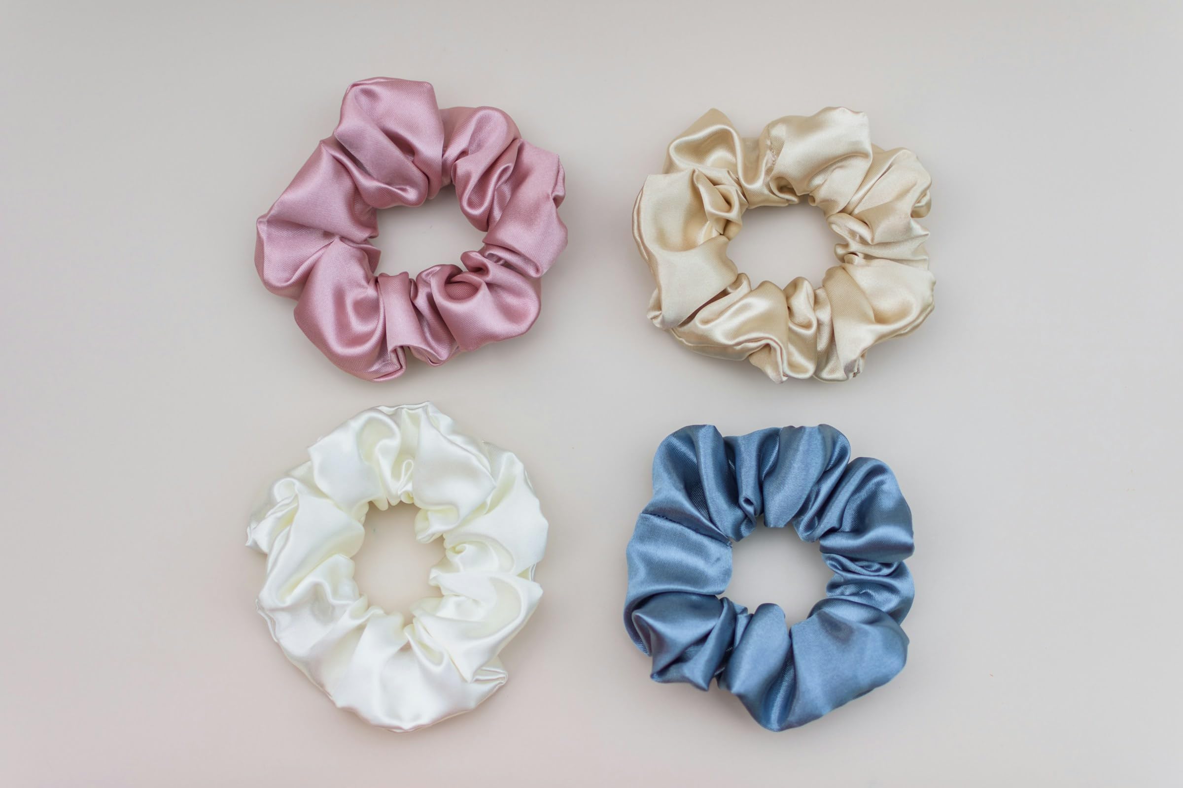 KEAH Pack of 8 Shiny Metallic Scrunchies