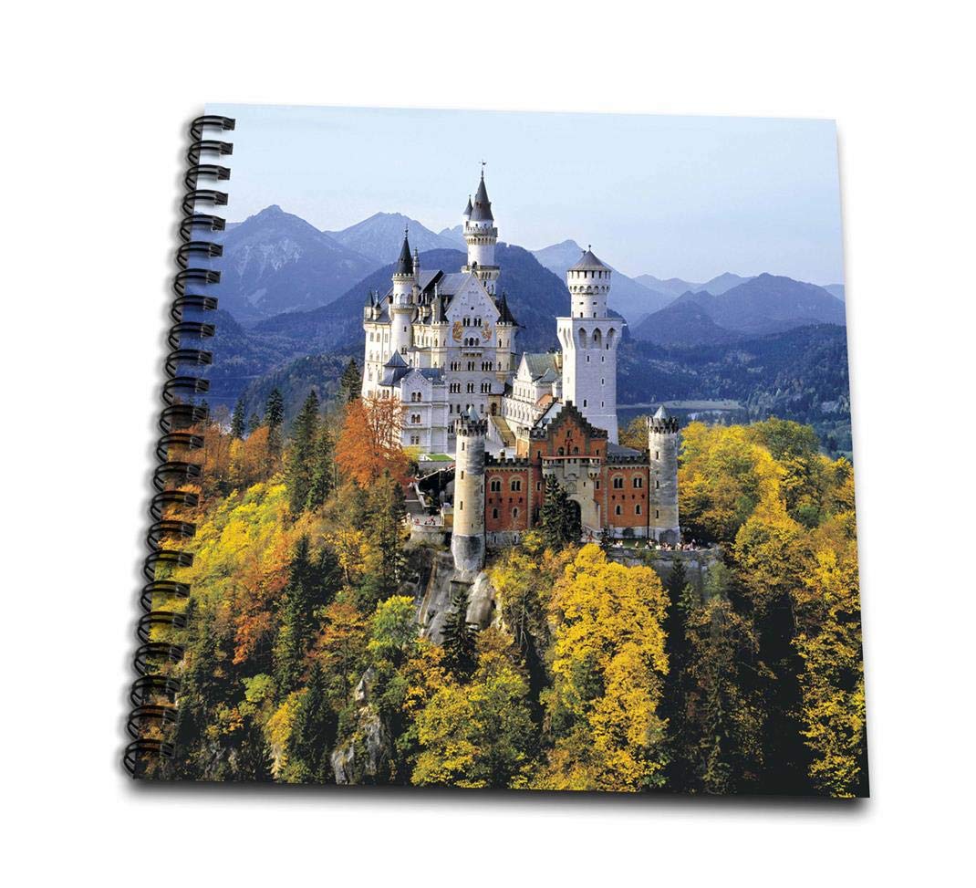 3dRose (12 by 12") - Danita Delimont - Castles - Neuschwanstein castle, Bavaria, Germany - EU10 RER0071 - Ric Ergenbright - Drawing Book