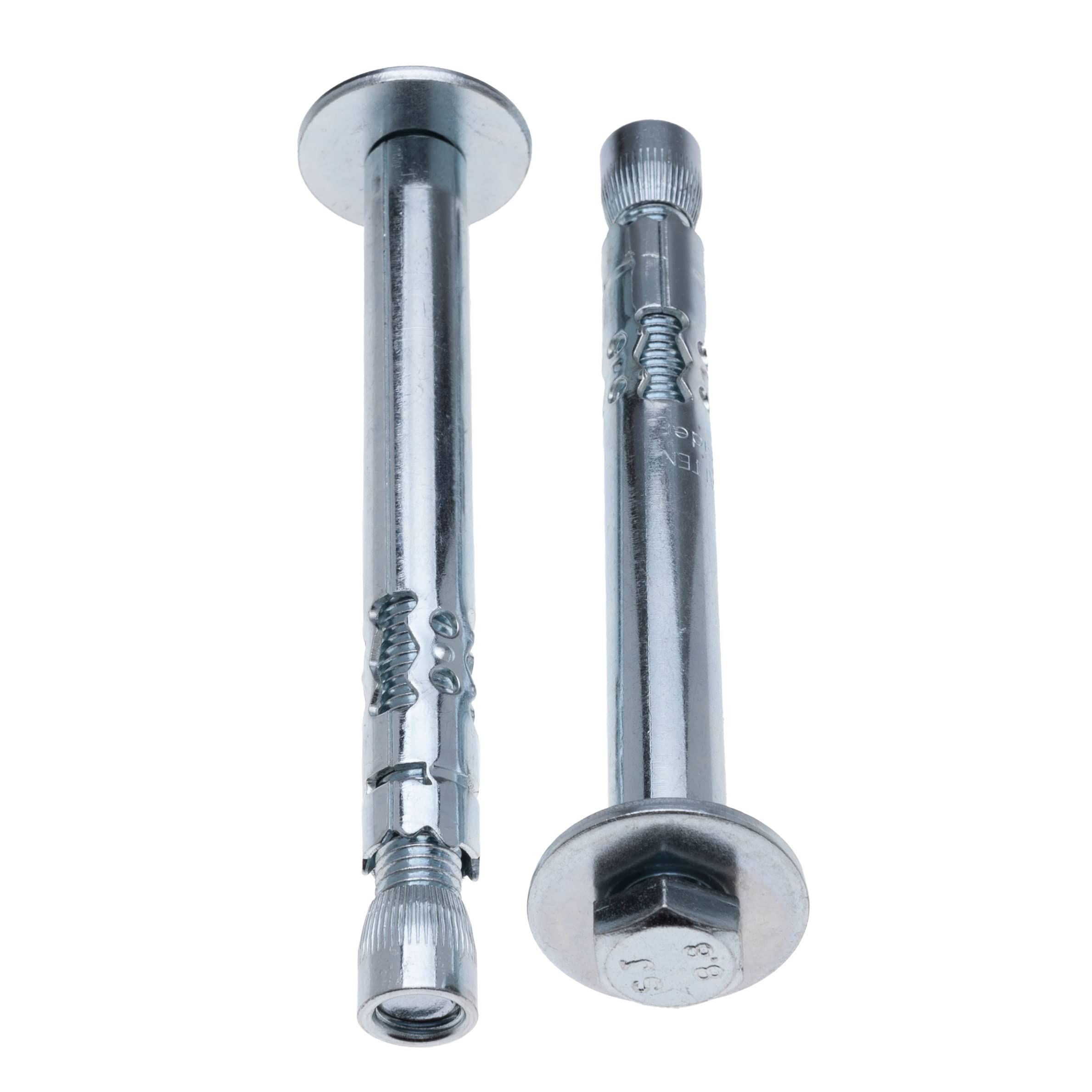 Bulloni a Vite di Espansione in Acciaio 12 mm x 70 mm Ancoraggio a Manicotto in Metallo con Testa Esagonale per Fissaggio di Espansione Metalliche Pesanti per Cartongesso Calcestruzzo e Pietra 2 pcs