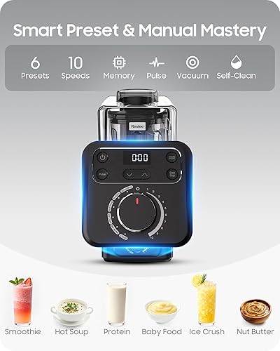 Miniatura 3 de Licuadora al vacío, licuadora profesional comercial y doméstica de 35000 RPM para batidos, taza Tritan de 56 onzas, leche de nueces, jugo fresco,