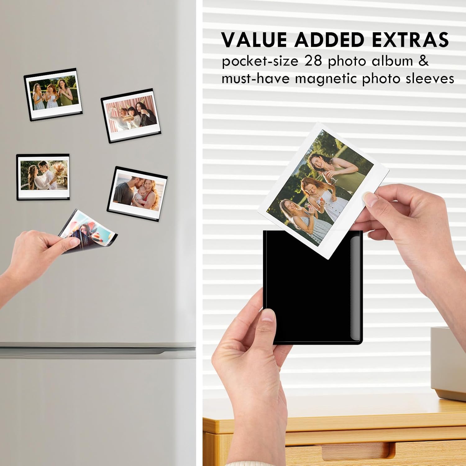 Protective Camera Case Compatible with Fujifilm Instax Wide 400, for Instax WIDE 400/210/300, LOMO Hard EVA Case Bag with Shoulder Strap, Pocket and Magnetic Frames - Green