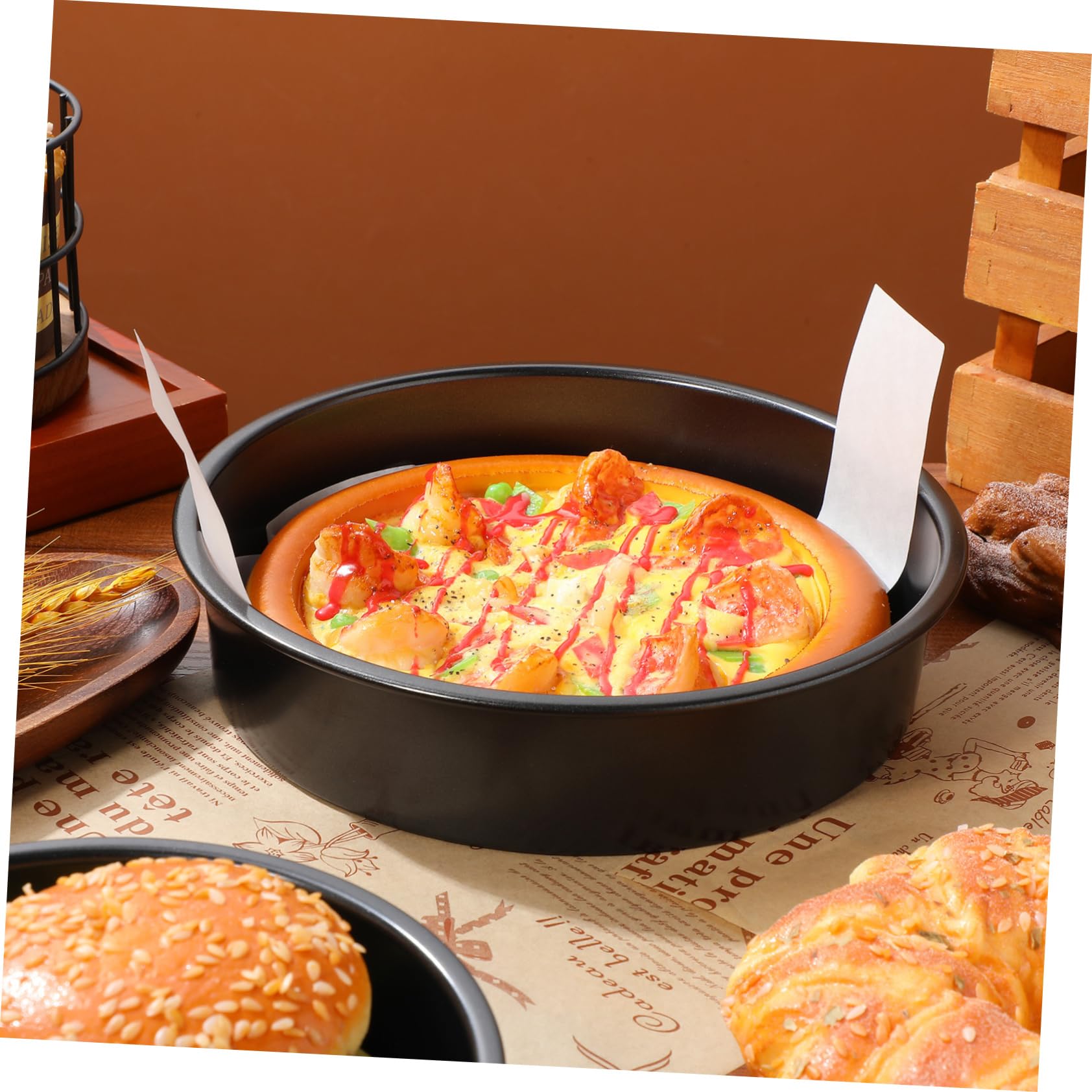 Luxshiny 3 Stück Teiliges Runde Kuchenformen Antihaft Backformen aus Karbonstahl mit Backpapier für Schichtkuchen Robuste Backutensilien für Zuhause und Bäckereien