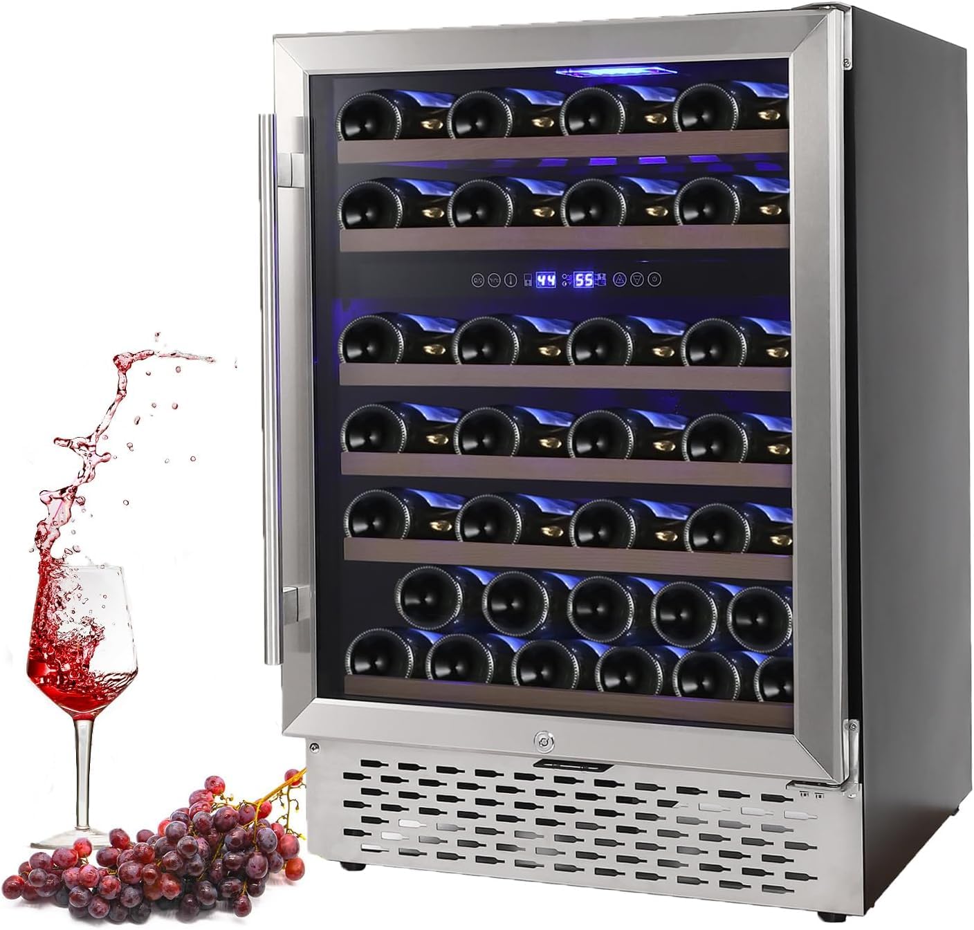 ●Nuwine Amazon.com: 51-Bottle Wine Cooler Dual Zone - 24