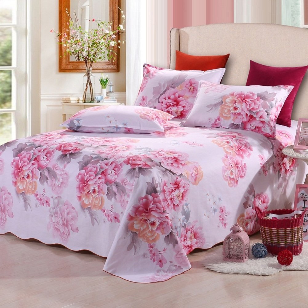 Drap pur coton Vichy doux anti-transpiration lit double 270x235
