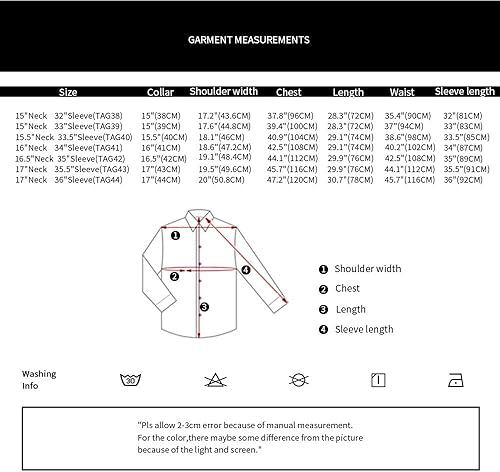 Miniatura 7 de FLY HAWK Camisas de vestir para hombre, ajuste delgado, manga larga, elástica, fibra de bambú, camisas con botones