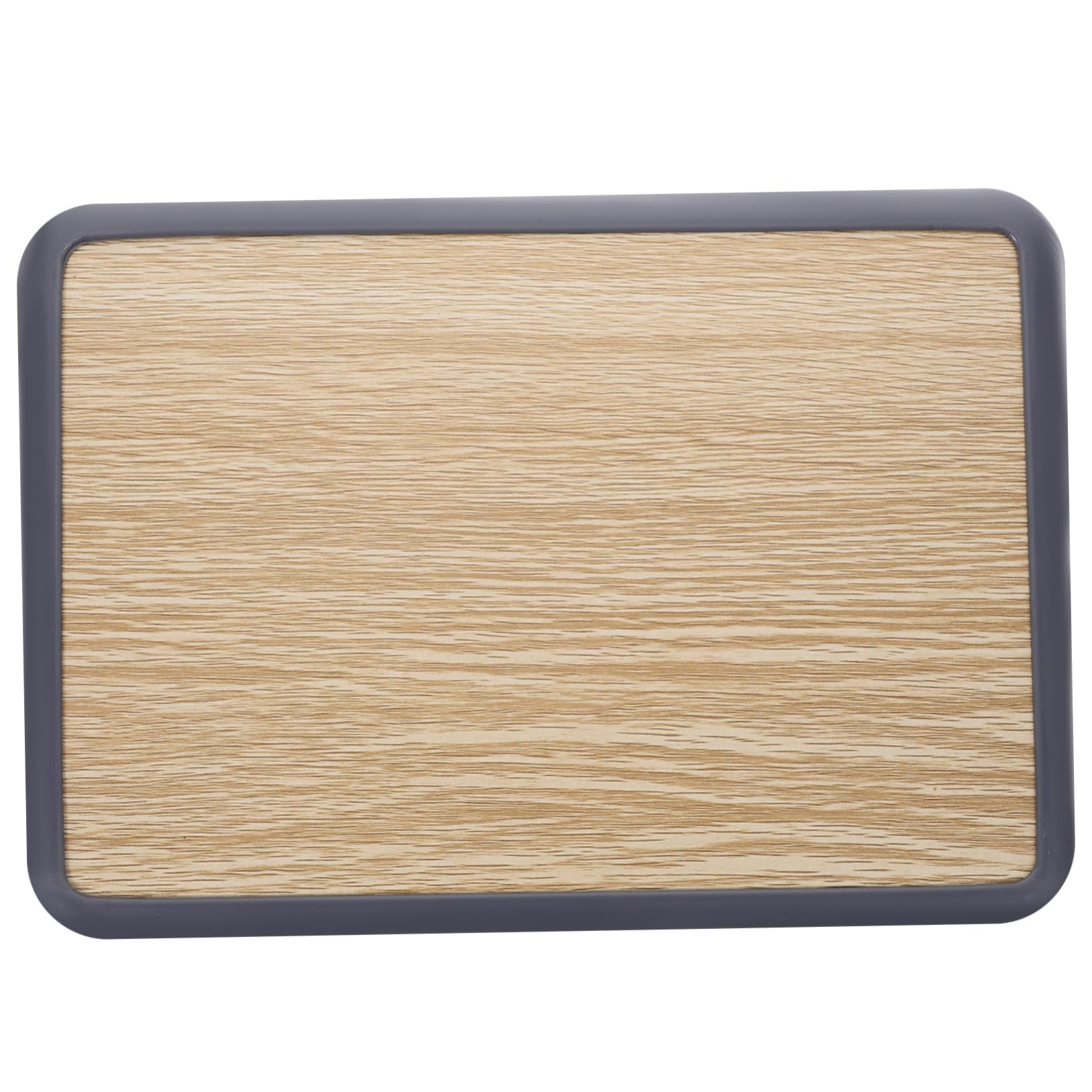 Assise carrée en bois massif 34x24 cm avec rebord gris pour tabouret