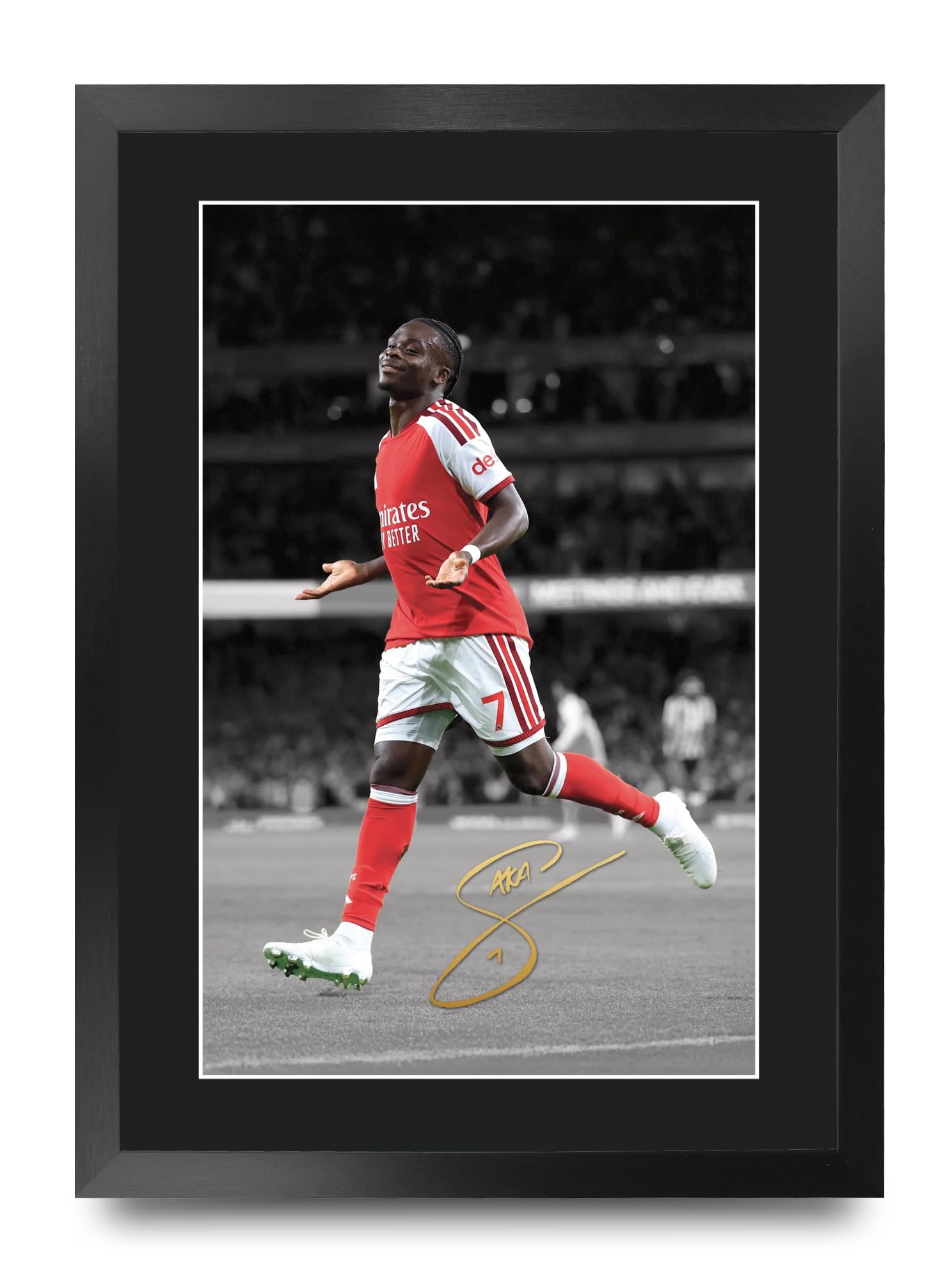 HWC Trading Bukayo Saka Signed Autograph Framed A3 Photo Display Gift โ image 1