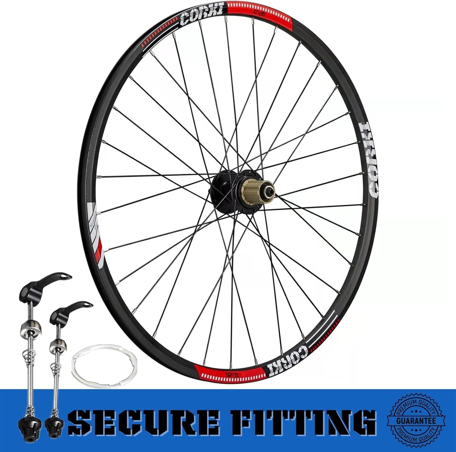 Corki Dual Disc Mountain Bike Wheels 26 27.5 29 x1.5-2.6 Inch Aluminum Alloy : Sports & Outdoors