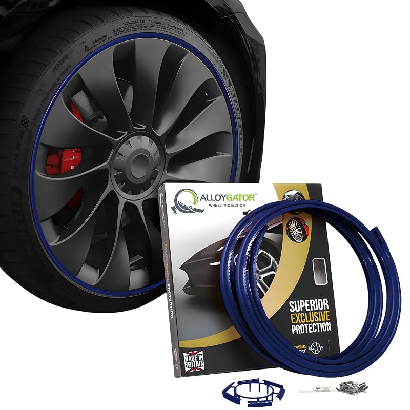 Protetores de rodas de liga leve AlloyGator azuis para rodas de 30,5 a 61 cm, kit para 4 rodas