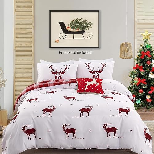 Miniatura 5 de Lienzo de trineo de vacaciones de invierno, arte de pared, póster vintage de árbol de Navidad, pintura botánica retro de pino, impresiones para sala