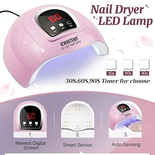 Miniatura 8 de Lámpara de uñas LED UV de 54 W, Secador de uñas profesional, luz UV con 3 ajustes de temporizador, Secador LED de gel de curado, herramientas
