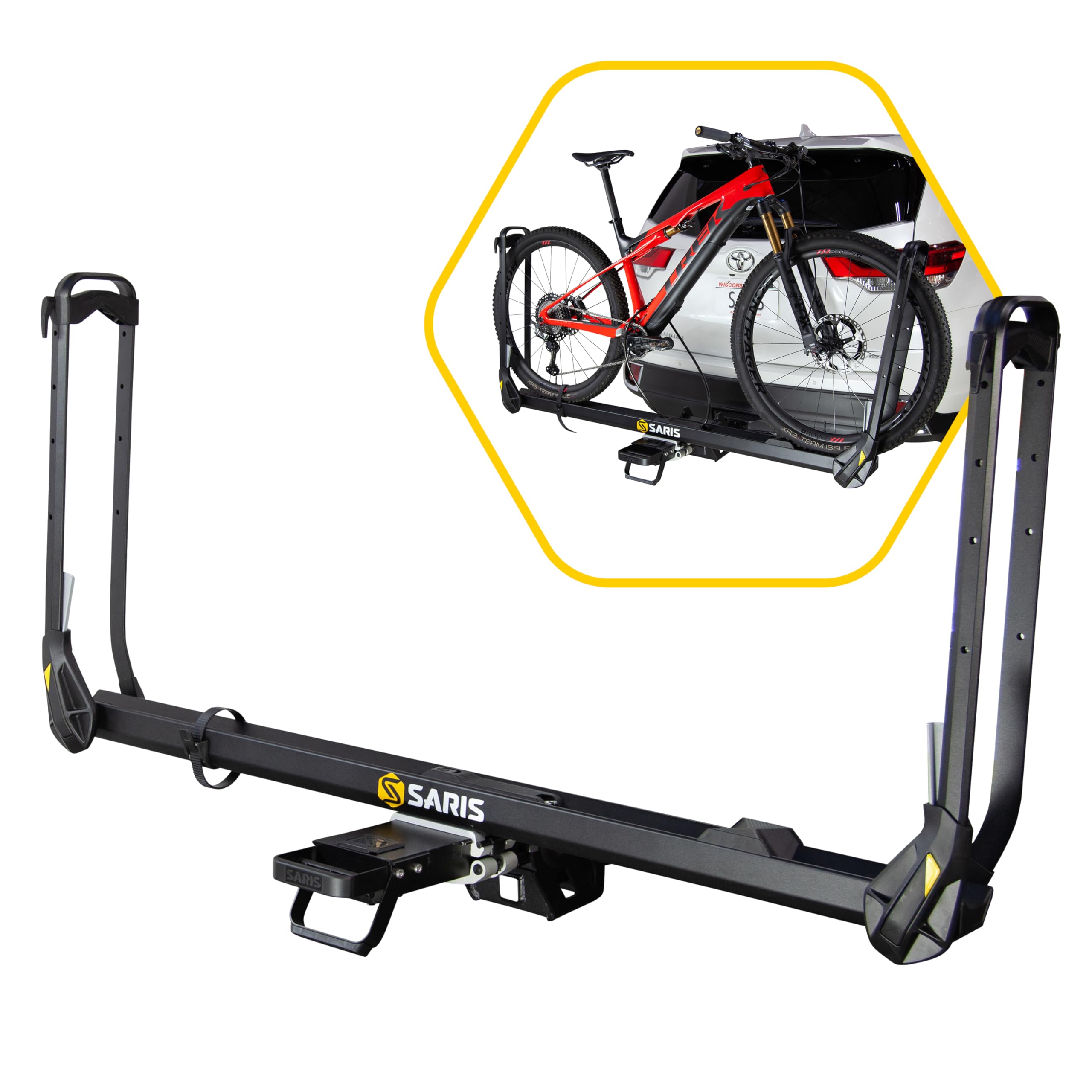 Saris MHS Bike Carrier Modular Hitch System for Cars, Trucks and SUVs, Precision Machined Aluminum Bike Rack (MHS 1-Bike Package)