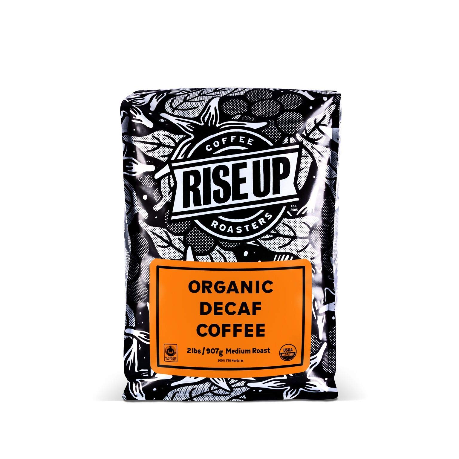 Organic Decaffeinated, Certified Fair Trade Organic Coffee, 2 Pound, Whole Bean (Organic Decaffeinated)