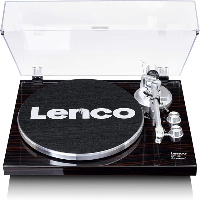 Lenco  LBT-188 WA Gramofon Bluetooth, Czarny, 41.5 x 36 x 12.5 cm