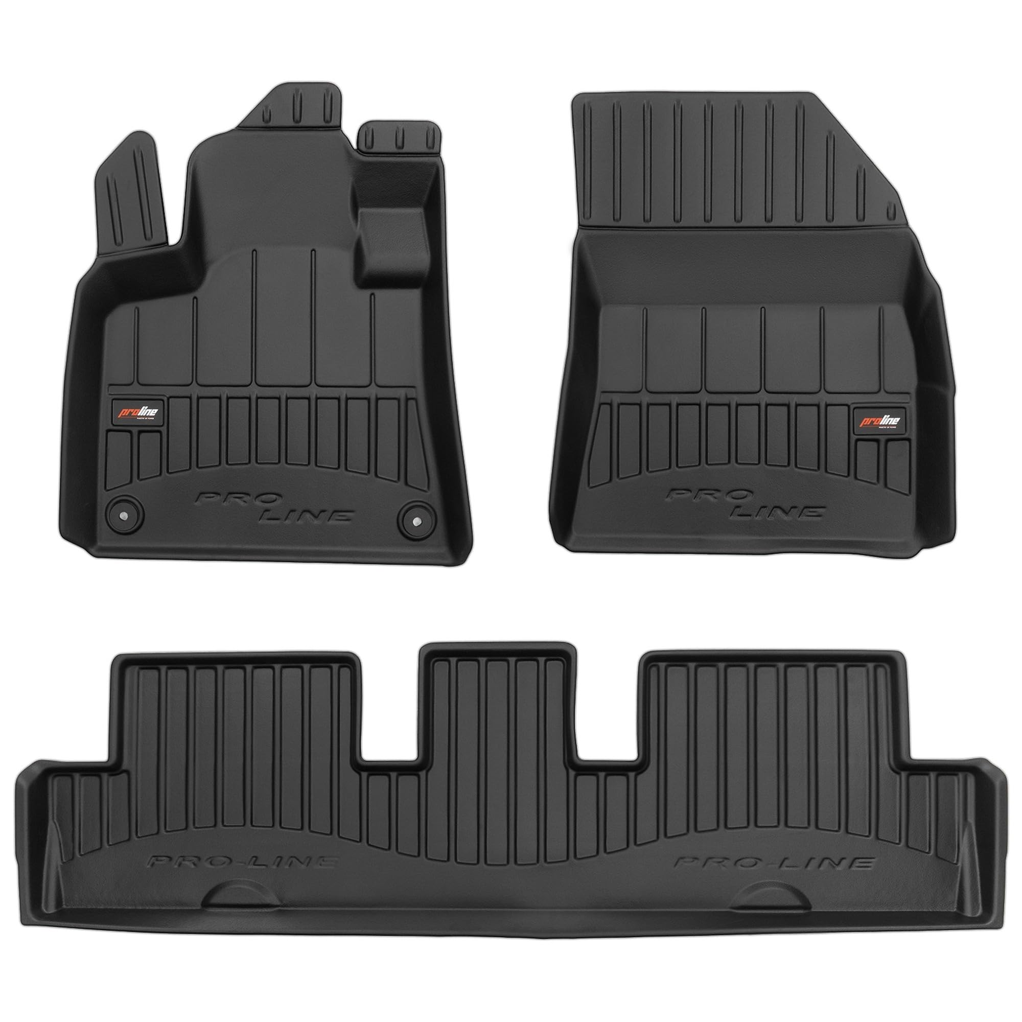 MOTOS Gumowe dywaniki samochodowe pasują do Citroen C4 Picasso II 2013-2019 Popraw swój komfort podróżowania z antypoślizgowymi dywanikami 3D- Dywaniki samochodowe na każdą pogodę, ochrona przed zabru