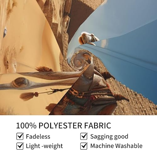 Miniatura 6 de DJUETRUI Camel DesertTapestry Art Wall Hanging Aesthetic Tapestries Backdrop Banner Home Decoration For Bedroom Living Room Dorm 90" x 60"