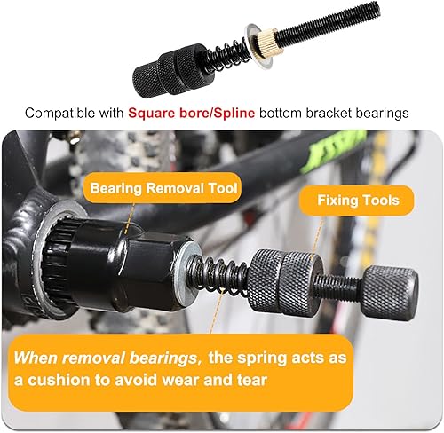 Miniatura 4 de Bicicleta de bicicleta compatible con Shimano soporte inferior herramienta de instalación, para Shimano Octalink ISIS Splined FSA LP VP (con