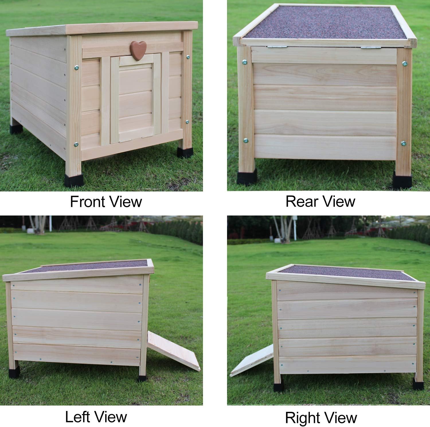 review Feral Cat House Outside Wooden Bunny Cage Habitat Weatherproof Kitty Condo