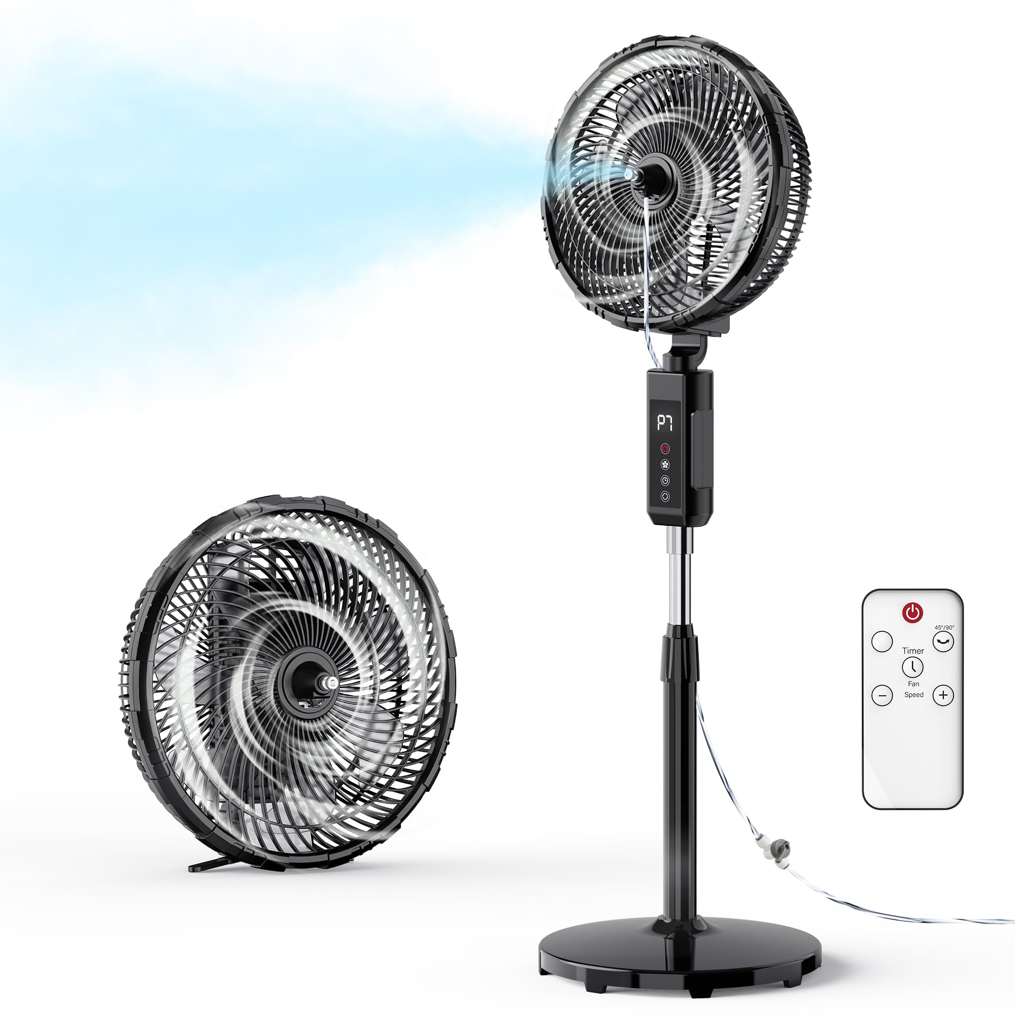 Photo 1 of JINLICTE 12-Inch Cordless Misting Fan