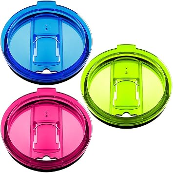 30 oz Tumbler Lids Set of 3 Fit for YETI Rambler, Ozark Trail, Rtic and More, maxin Spill Proof and Splash Resistant Lids Covers | Modern Spill-Proof Skinny Cup Covers for Mouth Tumbler Cup,Fit YETI Rambler,Ozark Trail,Rtic and More,Splash Resistant Lid