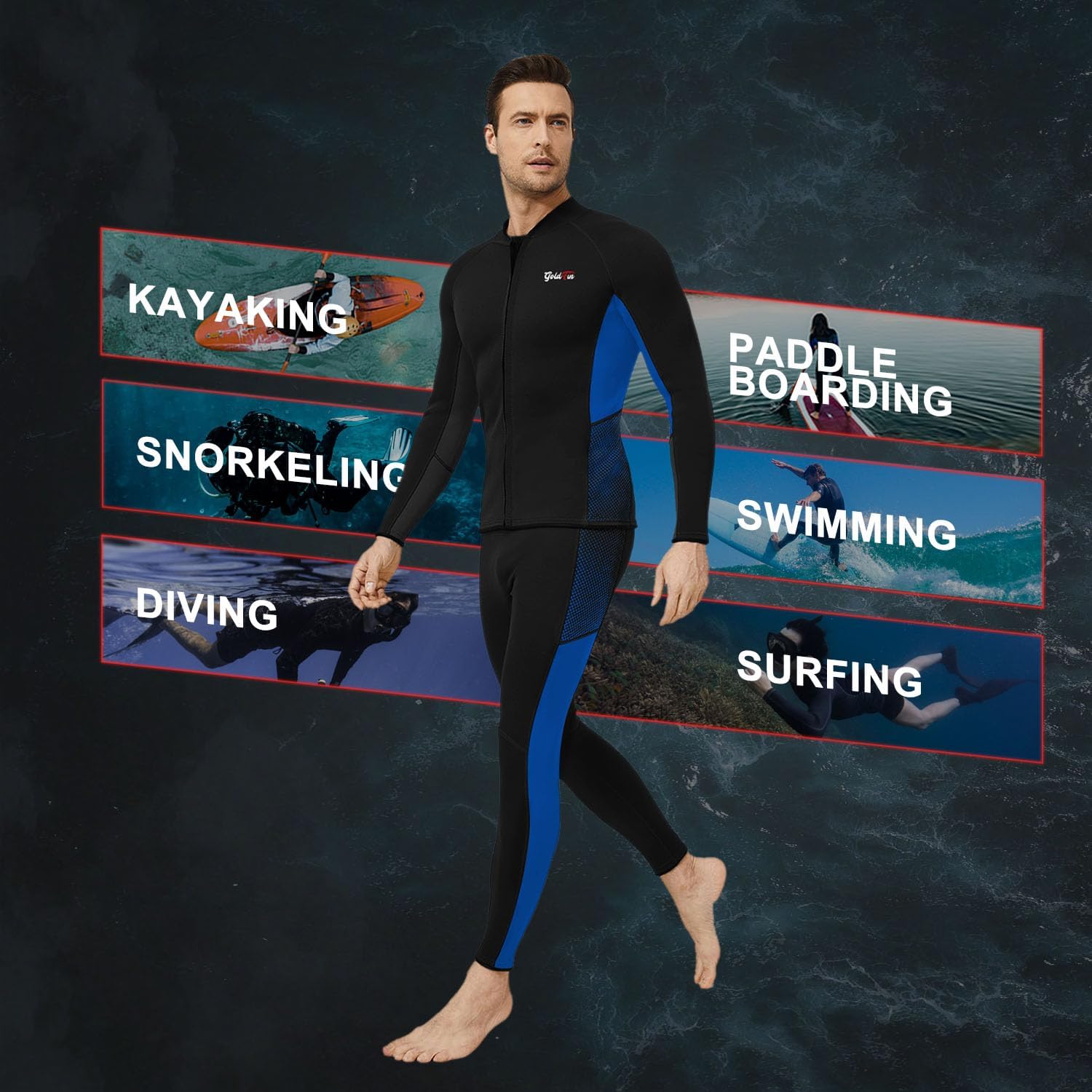 GoldFin Wetsuit Pants Men, 2mm Wetsuits Neoprene Pull-on Pants for Water Sports Diving Surfing Swimming Snorkeling - Image 6