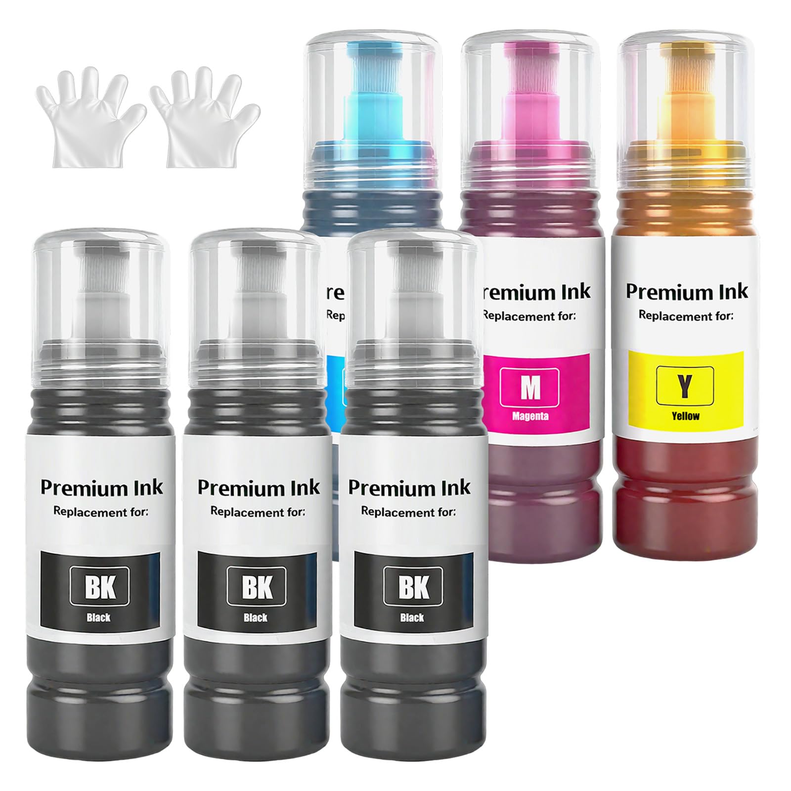 SHUOLEI T522 Ink Refill Bottles Replacement for E522 Ink Refill Bottles for ET-2800 ET-4800 ET-2400 ET-2803 ET-2840 ET-2720 ET-4700 ET-4810 Printer (