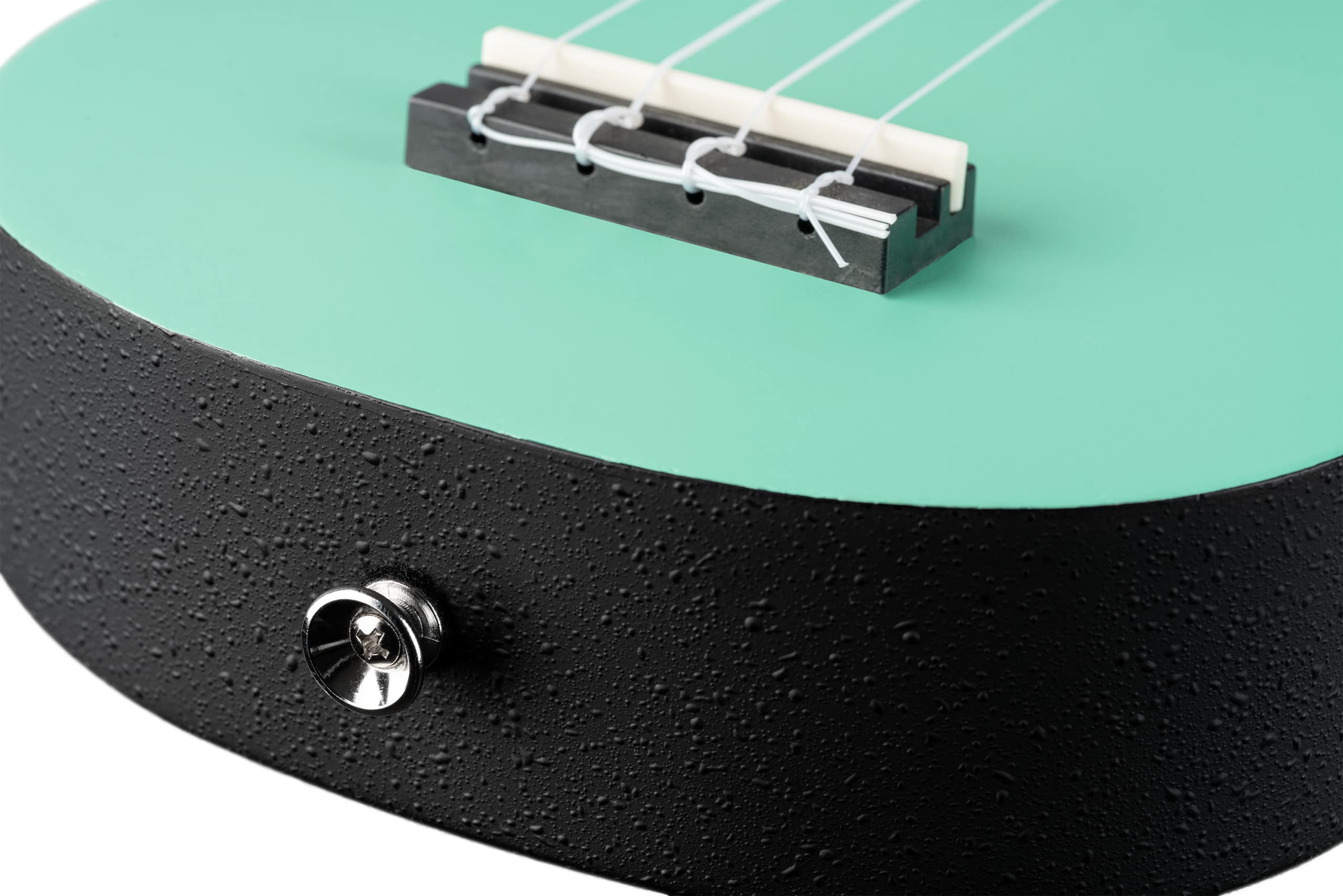 Ortega Guitars Akustyczne Ukulele Sopranowe – Seria Keiki K2 – w Zestawie z Akcesoriami – Agathis/ABS, Kolor Miętowy (K2-CBM)