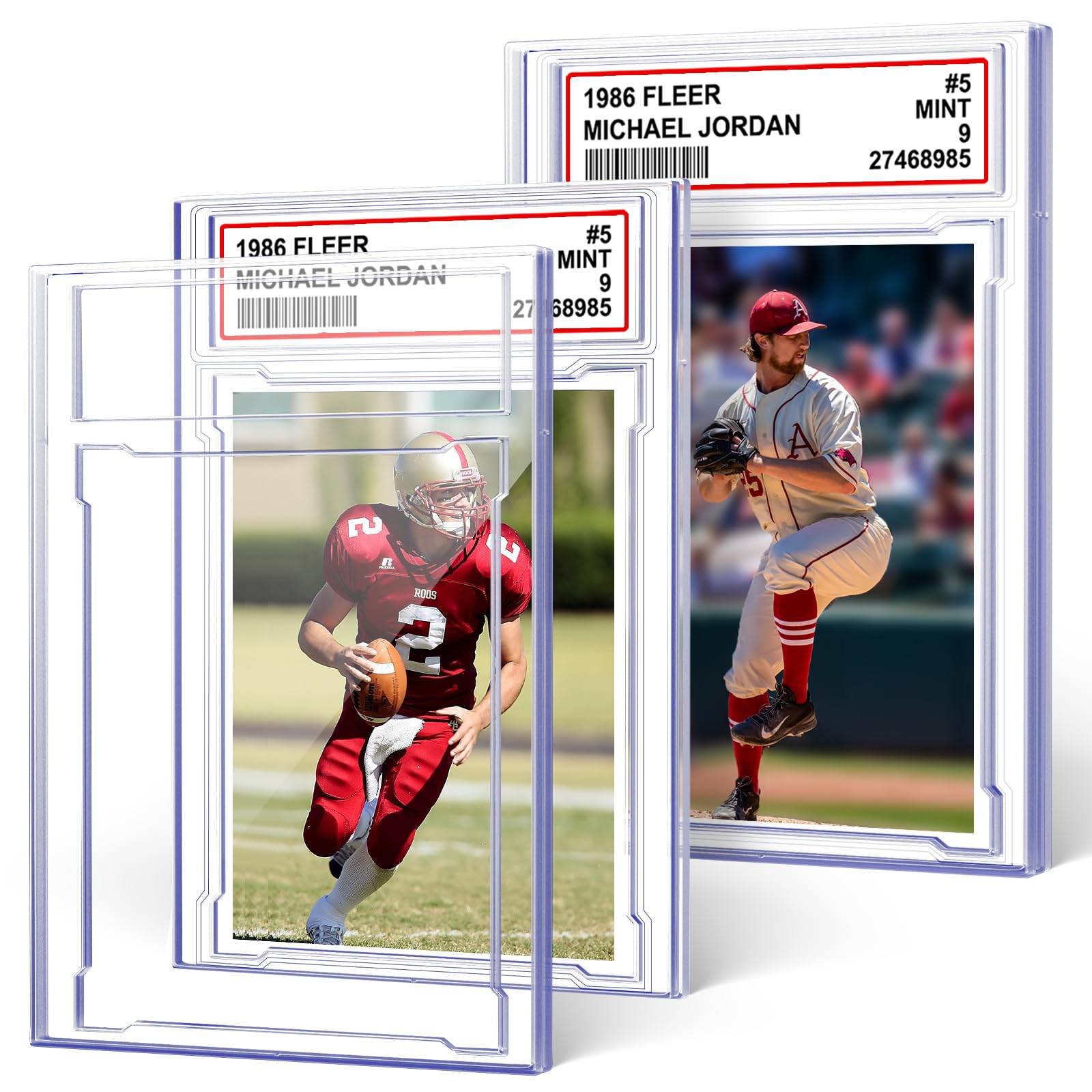 Card Slabs Friki Monkey - Lot De 2 Protecteurs Acrylique Pour Cartes | Format PSA/CGC | Pour Pokémon, Magic, Football...
