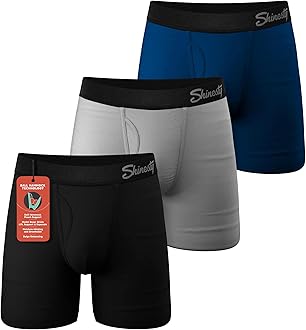 Boxer Briefs for Men Pack of 3 - Hammock Support Pouch Underwear for Men with Fly