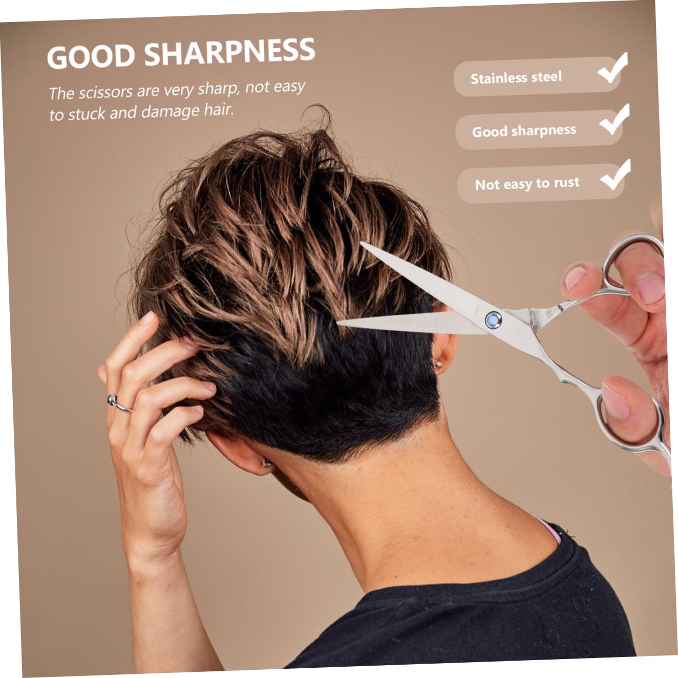 BESTYASH Ciseaux de Coiffure pour Gauchers Professionnels en Acier Inoxydable 6 Pouces, Ensemble 2 Pièces Argenté Ergonomique pour Usage Professionnel et Amateur