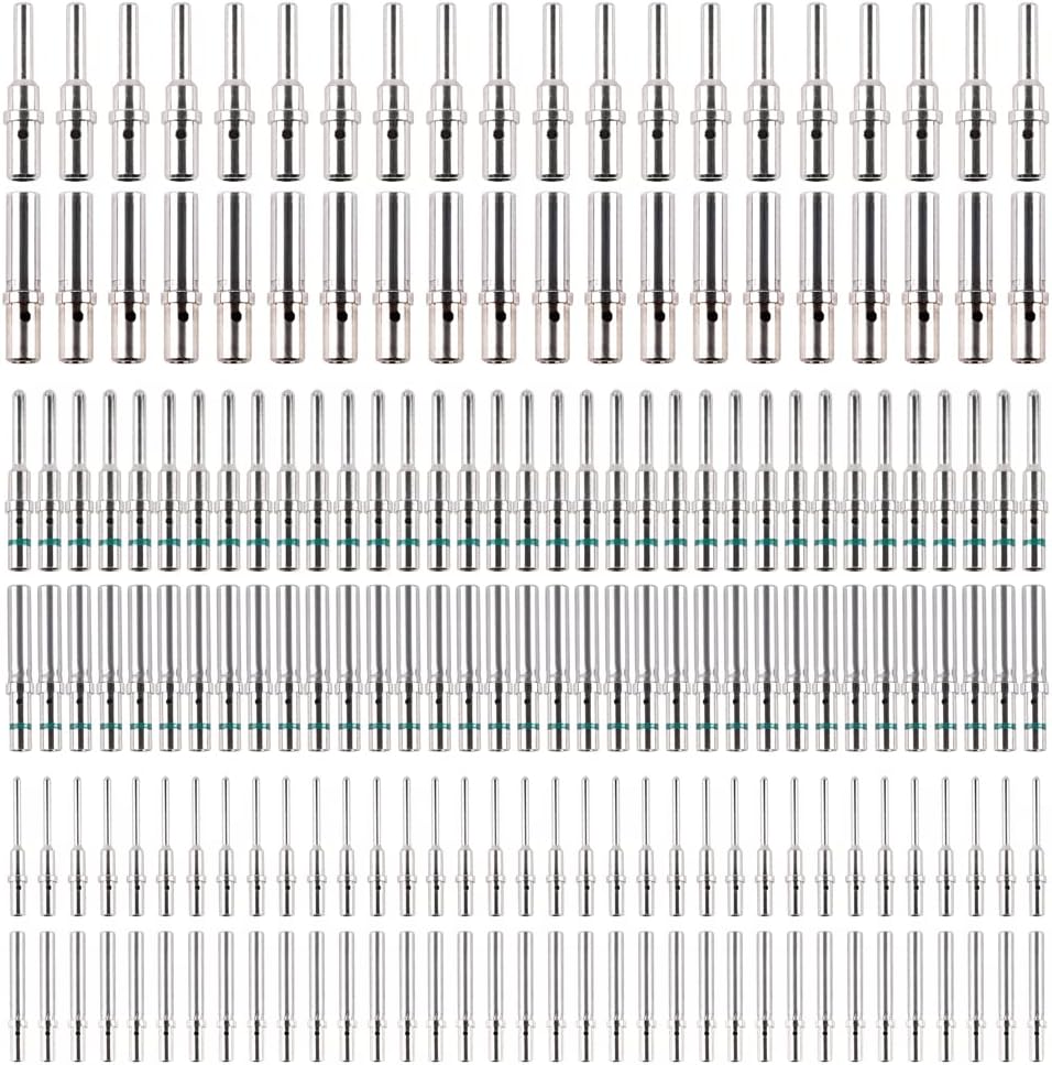 JRready ST6289 Deutsch Solid Contact Kit Barrel Style Contacts Size 12 16 20 Male Female Terminals for DTP,DT,DTM,HD10,HD30,HDP20,DRC,DRB,DTHD,JIFFY SPLICE Series Connectors